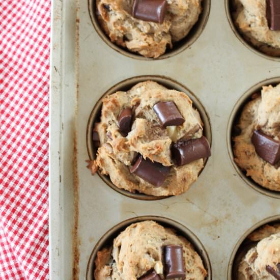 Chocolate Banana Walnut Muffins