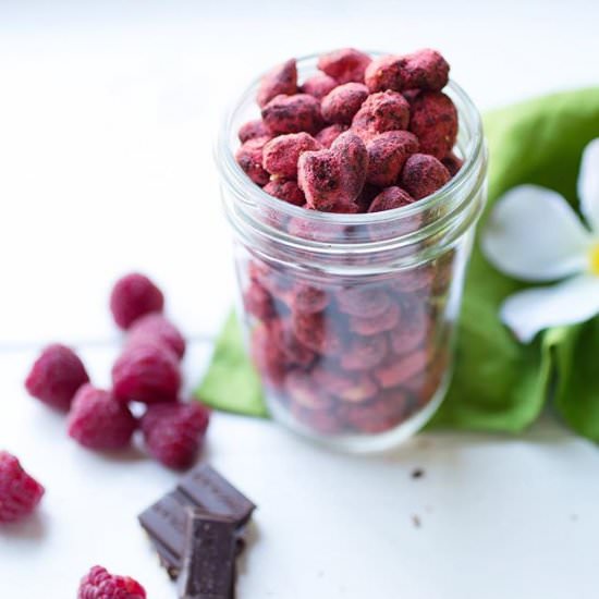 Raspberry Chocolate Covered Almonds