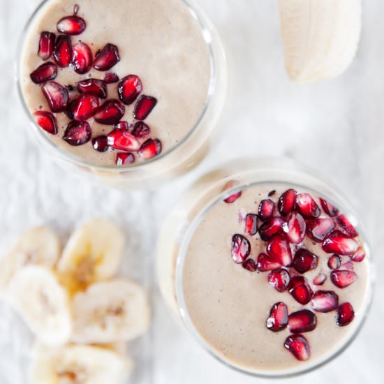 Vegan banana protein lassi
