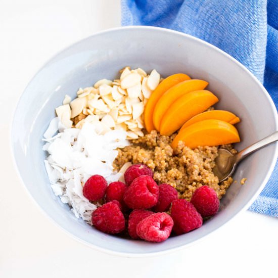Cinnamon Peach Quinoa Porridge