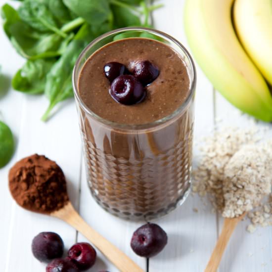 Cocoa and cherry smoothie