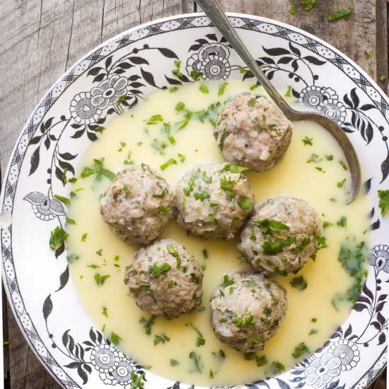 Greek Meatballs in Lemon Sauce