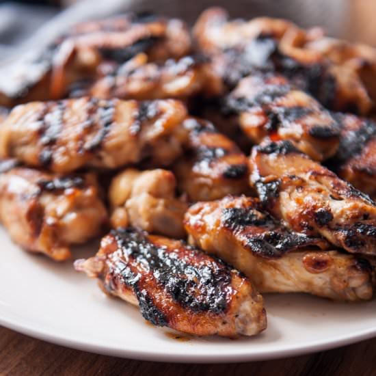 Grilled Beer and Brown Sugar Wings