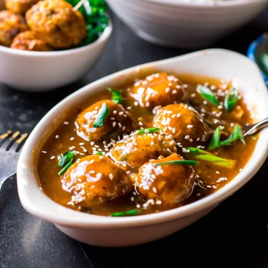 Veggie Balls in Cantonese Sauce