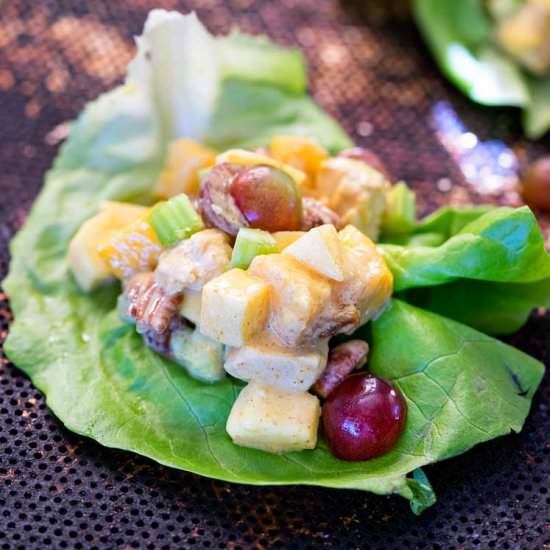 Mango Curry Chicken Salad Wraps