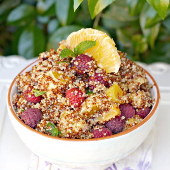 Orange and Raspberry Quinoa Salad