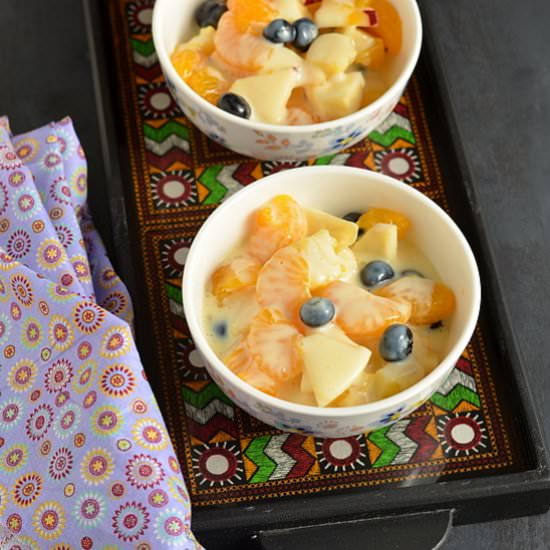 Fruit Salad with Mock Custard