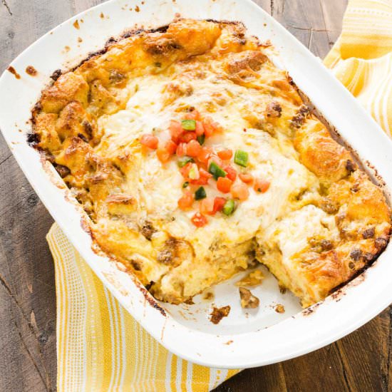 Sausage and Pepper Jack Egg Bake