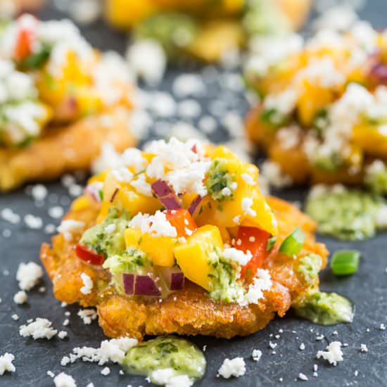 Tostones with Mango Salsa