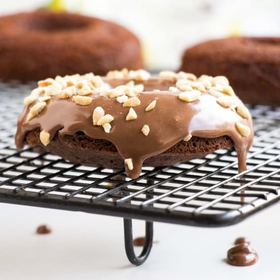 Chocolate Donuts & Nutella Glaze