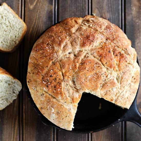 No Knead Skillet Bread
