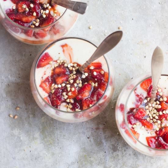 Peppered Balsamic Strawberry Pots