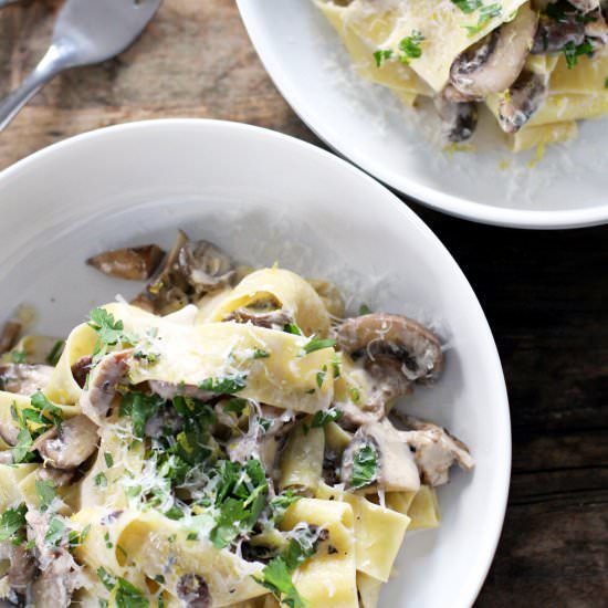 Pappardelle Wild Mushroom Cream