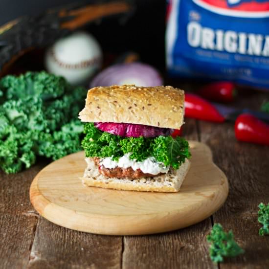 Red Pepper & Kale Beef Burgers
