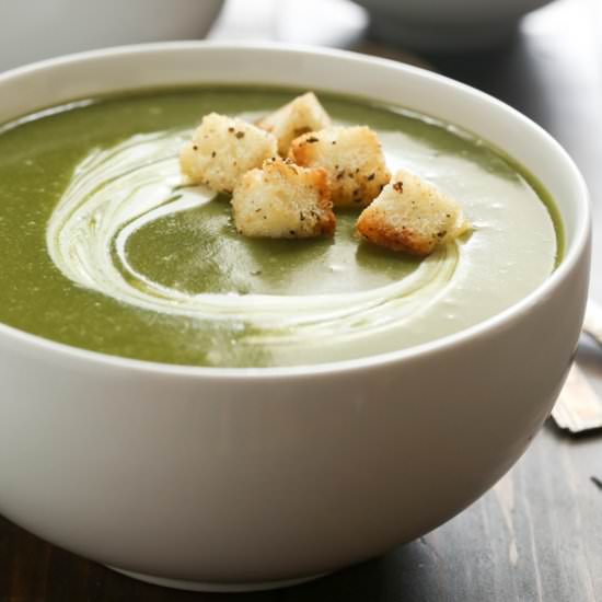 Broccoli, Spinach and Potato Soup