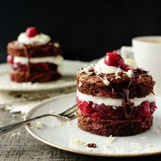 Little Black Forest Cakes