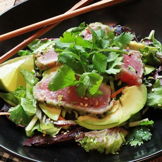 Seared Tuna Salad with Miso Dressing
