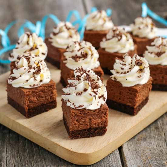 Nutella Cheesecake Brownie Bites