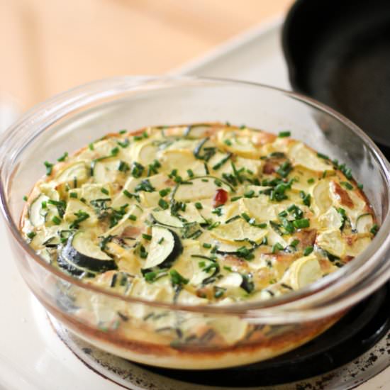 Zucchini and Bacon Egg Bake