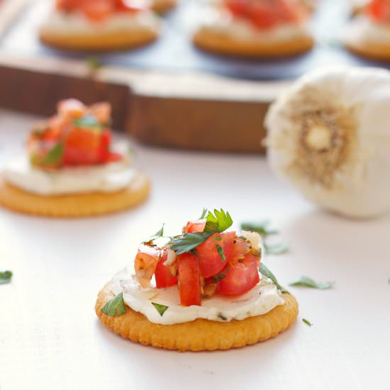 Creamy Bruschetta Bites