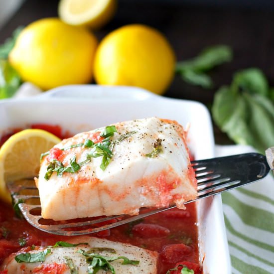 4 Ingredient Tomato Basil Fish