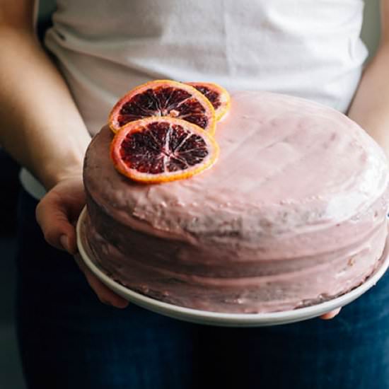 Vanilla Blood Orange Cake