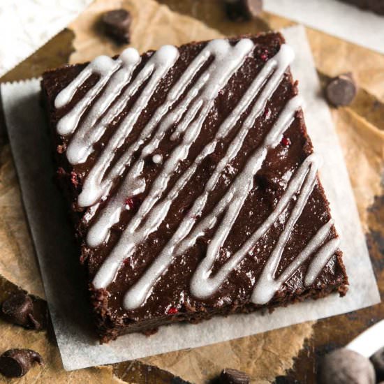 Dark Chocolate Raspberry Brownies