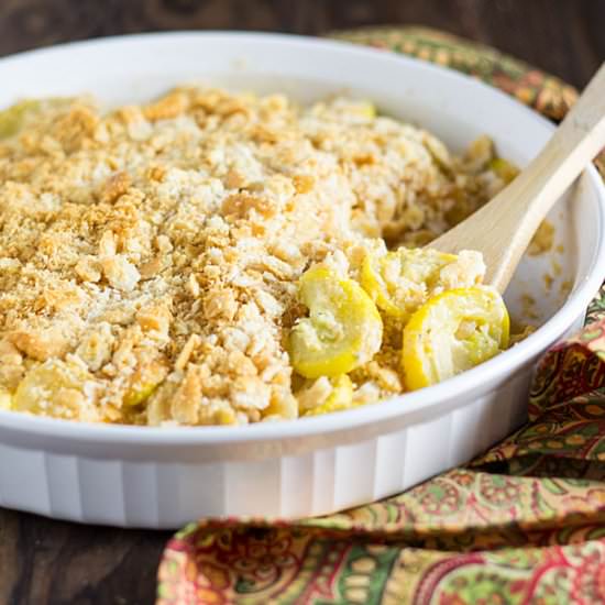 Cheesy squash casserole