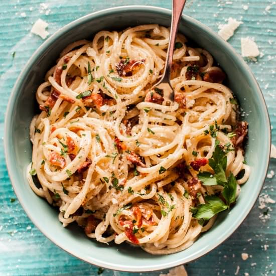 Creamy Bacon Spaghetti