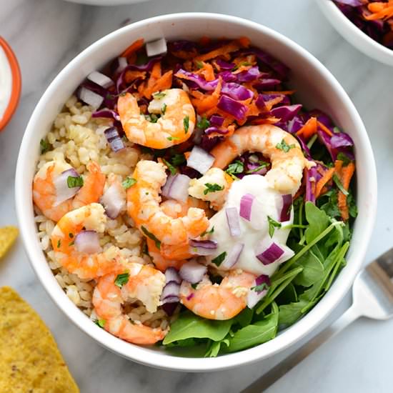 Cilantro Lime Shrimp Bowls