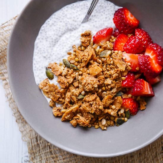 Healthy Cinnamon & Ginger Granola