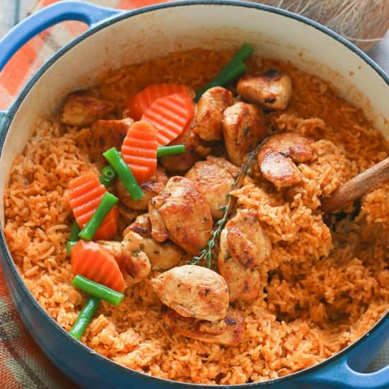 Coconut Jollof Rice & Vegetables