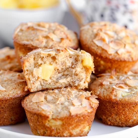 Vegan Pineapple Coconut Muffins