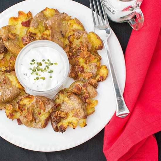 Crispy Smashed Baby Potatoes