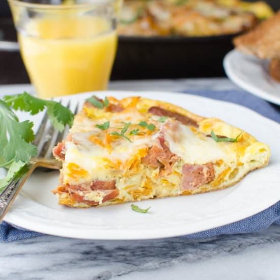 Andouille Sweet Potato Frittata
