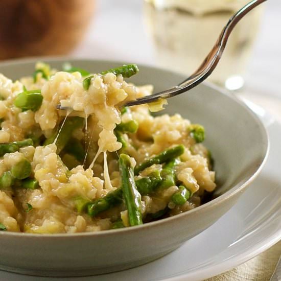 Cheesy Brown Rice Risotto