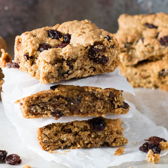 Cinnamon Raisin Oat Bars
