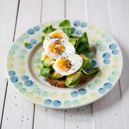 Avocado Egg Toast with Chia Seeds