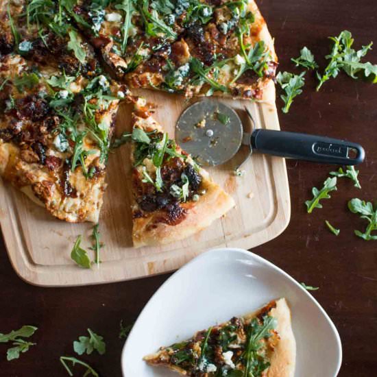 Fig, Bacon, and Blue Cheese Pizza
