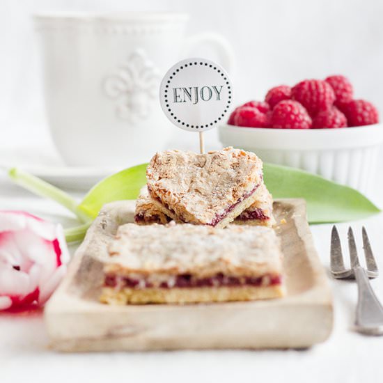 Raspberry Coconut Bars