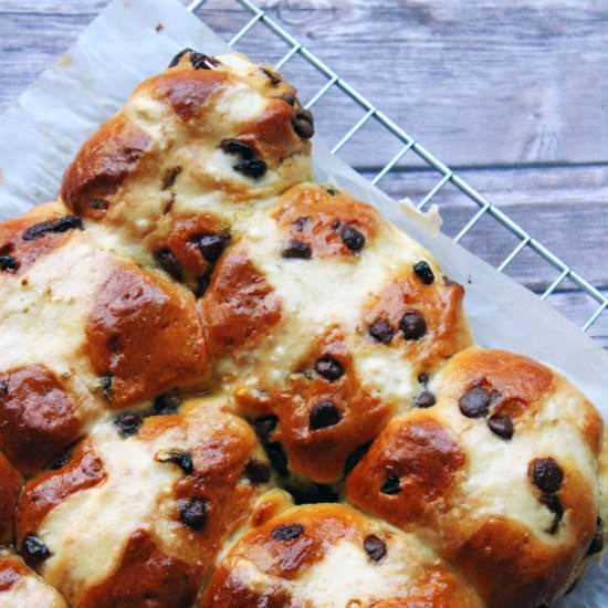 Chocolate Orange Hot Cross Buns