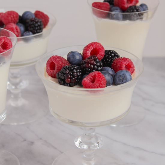 Panna Cotta with Fresh Berries