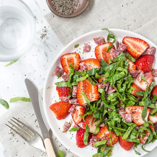 Japanese Strawberry Salami Salad