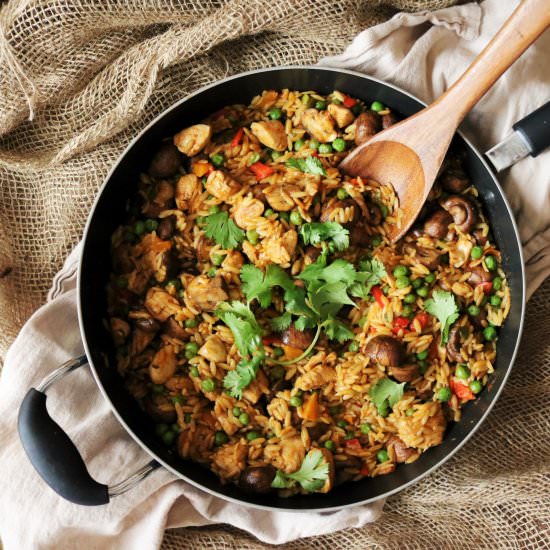 One-Pot Chicken Mushroom Orzo