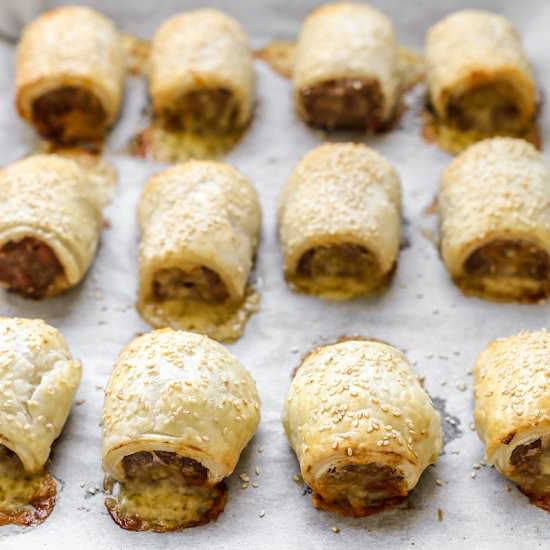 Cheesy Chorizo Sausage Rolls