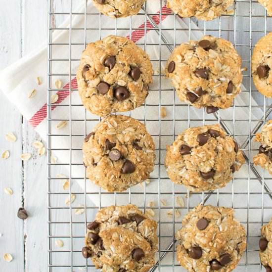 Coconut Oil Oatmeal Choco Cookies