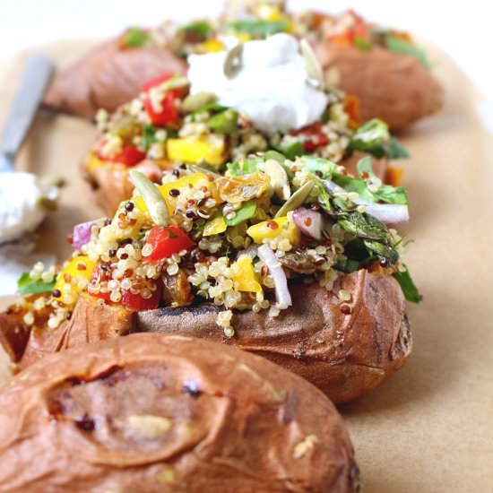 Quinoa Stuffed Sweet Potatoes