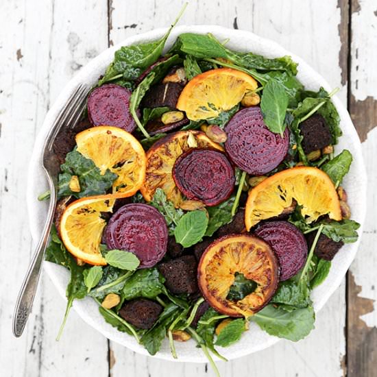 Roasted Beet & Orange Panzanella