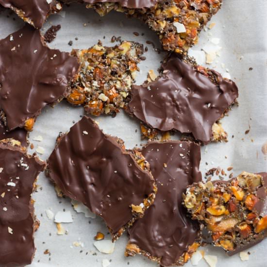Almond Coconut Chocolate Bark