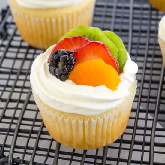 Fruit Tart Vanilla Cupcakes